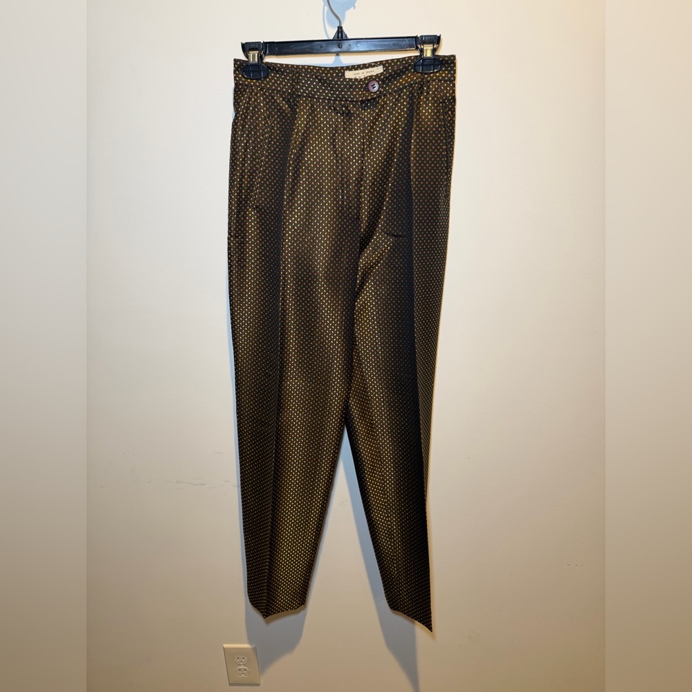 Vertigo Paris Men's Black‎ and Gold Dress Pants
